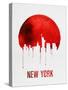 New York Skyline Red-null-Stretched Canvas