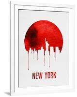 New York Skyline Red-null-Framed Art Print