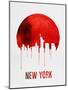 New York Skyline Red-null-Mounted Art Print