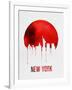 New York Skyline Red-null-Framed Art Print