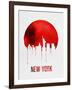 New York Skyline Red-null-Framed Art Print