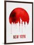 New York Skyline Red-null-Framed Art Print