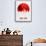 New York Skyline Red-null-Mounted Art Print displayed on a wall