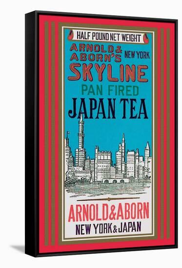 New York Skyline Tea-null-Framed Stretched Canvas