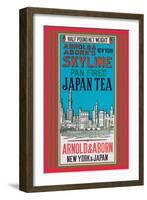 New York Skyline Tea-null-Framed Art Print