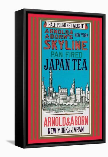 New York Skyline Tea-null-Framed Stretched Canvas