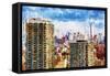 New York Skyline V - In the Style of Oil Painting-Philippe Hugonnard-Framed Stretched Canvas