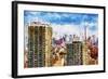 New York Skyline V - In the Style of Oil Painting-Philippe Hugonnard-Framed Giclee Print