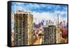 New York Skyline V - In the Style of Oil Painting-Philippe Hugonnard-Framed Stretched Canvas