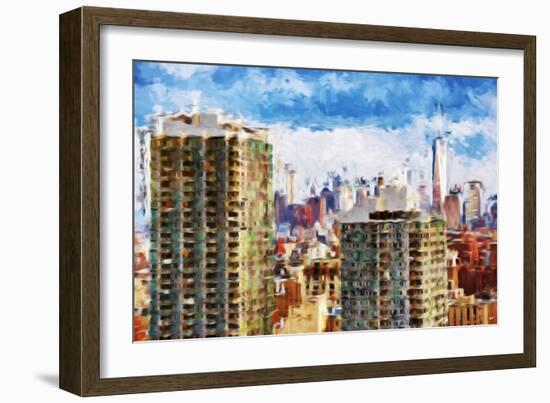 New York Skyline V - In the Style of Oil Painting-Philippe Hugonnard-Framed Giclee Print