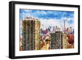 New York Skyline V - In the Style of Oil Painting-Philippe Hugonnard-Framed Giclee Print