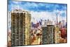 New York Skyline V - In the Style of Oil Painting-Philippe Hugonnard-Mounted Giclee Print