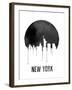 New York Skyline White-null-Framed Art Print