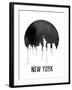 New York Skyline White-null-Framed Art Print