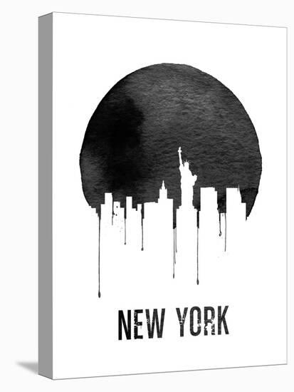 New York Skyline White-null-Stretched Canvas