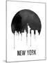 New York Skyline White-null-Mounted Art Print