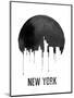 New York Skyline White-null-Mounted Art Print