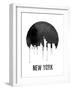 New York Skyline White-null-Framed Art Print