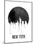 New York Skyline White-null-Mounted Art Print