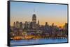 New York Skyline with Midtown, Manhattan and Empire State Building Viewed across Hudson River-Alan Copson-Framed Stretched Canvas