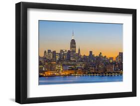 New York Skyline with Midtown, Manhattan and Empire State Building Viewed across Hudson River-Alan Copson-Framed Photographic Print