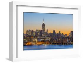 New York Skyline with Midtown, Manhattan and Empire State Building Viewed across Hudson River-Alan Copson-Framed Photographic Print