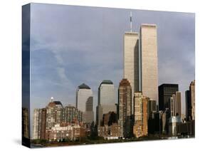 New York Skyline with World Trade Centre Building USA, 1997-null-Stretched Canvas