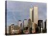 New York Skyline with World Trade Centre Building USA, 1997-null-Stretched Canvas