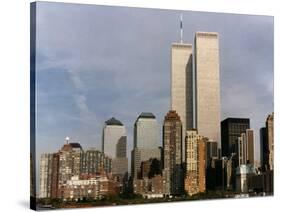 New York Skyline with World Trade Centre Building USA, 1997-null-Stretched Canvas
