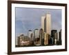 New York Skyline with World Trade Centre Building USA, 1997-null-Framed Premium Photographic Print