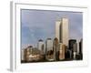 New York Skyline with World Trade Centre Building USA, 1997-null-Framed Photographic Print