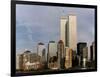 New York Skyline with World Trade Centre Building USA, 1997-null-Framed Photographic Print