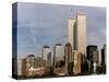 New York Skyline with World Trade Centre Building USA, 1997-null-Stretched Canvas