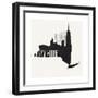 New York Skyline-null-Framed Premium Giclee Print