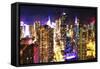 New York Skyline-Philippe Hugonnard-Framed Stretched Canvas