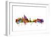 New York Skyline-Michael Tompsett-Framed Premium Giclee Print