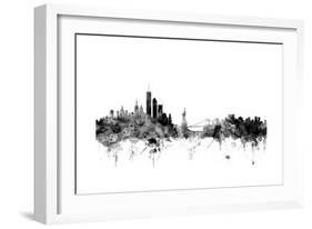 New York Skyline-Michael Tompsett-Framed Premium Giclee Print