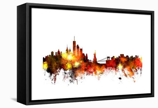 New York Skyline-Michael Tompsett-Framed Stretched Canvas