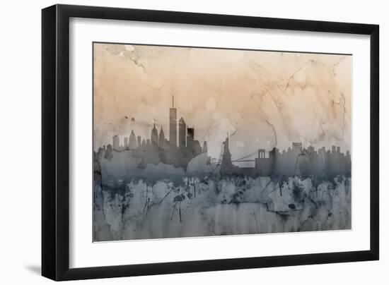 New York Skyline-Michael Tompsett-Framed Premium Giclee Print