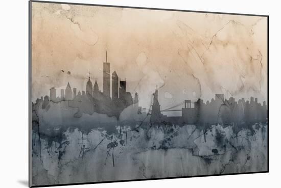 New York Skyline-Michael Tompsett-Mounted Premium Giclee Print