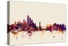 New York Skyline-Michael Tompsett-Stretched Canvas