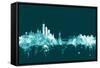 New York Skyline-Michael Tompsett-Framed Stretched Canvas