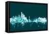 New York Skyline-Michael Tompsett-Framed Stretched Canvas