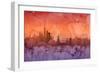 New York Skyline-Michael Tompsett-Framed Premium Giclee Print