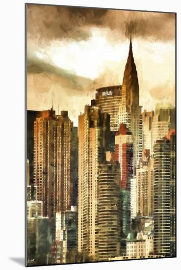 New York Skyscrapers II-Philippe Hugonnard-Mounted Giclee Print