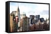 New York Skyscrapers III-Philippe Hugonnard-Framed Stretched Canvas