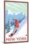 New York - Snowboarder Scene-Lantern Press-Mounted Art Print