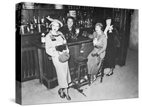 New York Society Women Enjoy Their First Legal Drink After the Repeal of the Volstead Act in 1933-null-Stretched Canvas