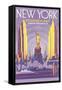 New York Souvenir Album-null-Framed Stretched Canvas