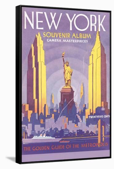 New York Souvenir Album-null-Framed Stretched Canvas